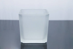 NNEDSZ 20 Pack Square Cube Frosted Glass 5cm Tealight Candle Holder Festival Decor Wedding Propose Parties Holiday and Home Decor