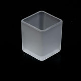 NNEDSZ 20 Pack Square Cube Frosted Glass 5cm Tealight Candle Holder Festival Decor Wedding Propose Parties Holiday and Home Decor