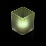 NNEDSZ 20 Pack Square Cube Frosted Glass 5cm Tealight Candle Holder Festival Decor Wedding Propose Parties Holiday and Home Decor
