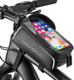 NNEDSZ Top Tube Bike Bag With Phone Case Holder Plastic Cover for MTB Mountain Road Commuter Ebike Tourer or Scooter Rockbros