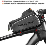 NNEDSZ Top Tube Bike Bag With Phone Case Holder Plastic Cover for MTB Mountain Road Commuter Ebike Tourer or Scooter Rockbros