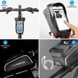 NNEDSZ Top Tube Bike Bag With Phone Case Holder Plastic Cover for MTB Mountain Road Commuter Ebike Tourer or Scooter Rockbros