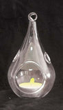 NNEDSZ 25 Bulk Pack of Hanging Clear Glass Tealight Candle Holder Tear Drop Pear Hour Glass Shape - 20cm High Terrarium Plant Mini Garden Holder Decoration Craft Gift