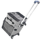 NNEDSZ Cooler Picnic Bag Trolley Thermally Insulated - 36L - 60 cans - Grey - Drinks Food Cool Bag Rainproof