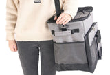 NNEDSZ Cooler Picnic Bag Trolley Thermally Insulated - 36L - 60 cans - Grey - Drinks Food Cool Bag Rainproof