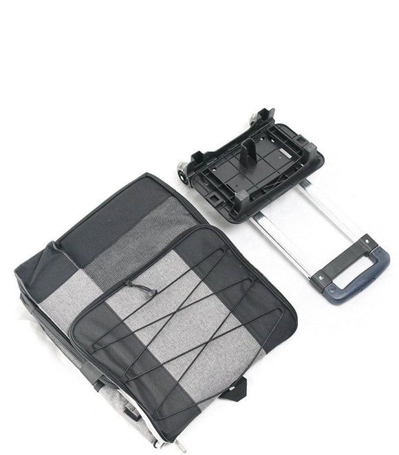 NNEDSZ Cooler Picnic Bag Trolley Thermally Insulated - 36L - 60 cans - Grey - Drinks Food Cool Bag Rainproof