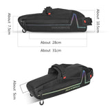 NNEDSZ Bike Top or Under Tube Bag Reflective Material Road MTB Mountain Commuter Hybrid Ebike Tourer Scooter Escooter Bag BLACK Rockbros
