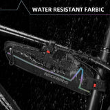 NNEDSZ Bike Top or Under Tube Bag Reflective Material Road MTB Mountain Commuter Hybrid Ebike Tourer Scooter Escooter Bag BLACK Rockbros