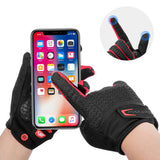 NNEDSZ Full Finger MTB Gloves Large Size for Mountain Road Bike Breathable Red Rockbros Unisex Device Friendly Finger Material Anti Slip