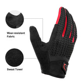 NNEDSZ Full Finger MTB Gloves Medium Sizefor Mountain Road Bike Breathable Red Rockbros Unisex Device Friendly Finger Material Anti Slip