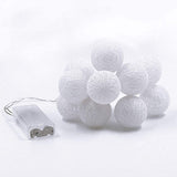 NNEDSZ 1 Set of 20 LED White 5cm Cotton Ball Battery Powered String Lights Christmas Gift Home Wedding Party Bedroom Decoration Outdoor Indoor Table Centrepiece