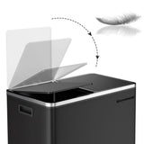 NNEDSZ Dual Rubbish Bin 2 x 30L Recycling Bin Black