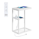 NNEDSZ Casadiso Bedside Table with Integrated Power Board - White (Casadiso Mintaka Pro)
