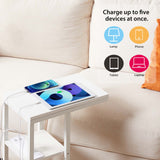 NNEDSZ Casadiso Bedside Table with Integrated Power Board - White (Casadiso Mintaka Pro)