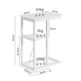 NNEDSZ Casadiso Bedside Table with Integrated Power Board - White (Casadiso Mintaka Pro)