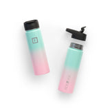 NNEDSZ Iron Flask Wide Mouth Bottle with Spout Lid, Bubble Gum - 22oz/650ml