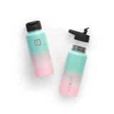 NNEDSZ Iron Flask Wide Mouth Bottle with Spout Lid, Bubble Gum - 32oz/950ml