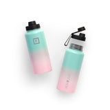 NNEDSZ Iron Flask Wide Mouth Bottle with Spout Lid, Bubble Gum - 32oz/950ml
