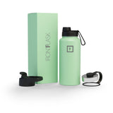 NNEDSZ Iron Flask Wide Mouth Bottle with Spout Lid, Mint - 32oz/950ml