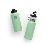 NNEDSZ Iron Flask Wide Mouth Bottle with Spout Lid, Mint - 32oz/950ml