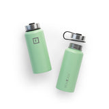 NNEDSZ Iron Flask Wide Mouth Bottle with Spout Lid, Mint - 32oz/950ml