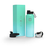 NNEDSZ Iron Flask Wide Mouth Bottle with Spout Lid, Sky - 40oz/1200ml