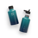 NNEDSZ Iron Flask Wide Mouth Bottle with Spout Lid, Dark Night - 64oz/1900ml
