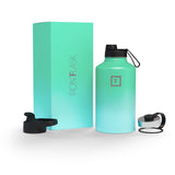 NNEDSZ Iron Flask Wide Mouth Bottle with Spout Lid, Sky - 64oz/1900ml