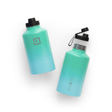 NNEDSZ Iron Flask Wide Mouth Bottle with Spout Lid, Sky - 64oz/1900ml