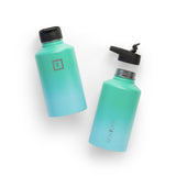 NNEDSZ Iron Flask Wide Mouth Bottle with Spout Lid, Sky - 64oz/1900ml