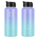 NNEDSZ Iron Flask Wide Mouth Bottle with Straw Lid, Cotton Candy, 32oz/950ml
