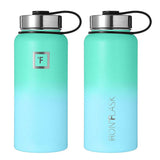 NNEDSZ Iron Flask Wide Mouth Bottle with Straw Lid, Sky, 32oz/1200ml