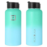 NNEDSZ Iron Flask Wide Mouth Bottle with Straw Lid, Sky, 32oz/1200ml