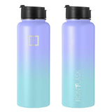 NNEDSZ Iron Flask Wide Mouth Bottle with Straw Lid, Cotton Candy, 40oz/1200ml