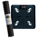 NNEDSZ Jade Yoga Harmony Mat- Black & Etekcity Scale for Body Weight and Fat Percentage - Black Bundle