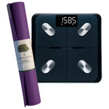 NNEDSZ Jade Yoga Harmony Mat - Purple & Etekcity Scale for Body Weight and Fat Percentage - Black Bundle