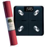 NNEDSZ Jade Yoga Harmony Mat - Raspberry & Etekcity Scale for Body Weight and Fat Percentage - Black Bundle