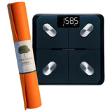 NNEDSZ Jade Yoga Harmony Mat - Orange & Etekcity Scale for Body Weight and Fat Percentage - Black Bundle