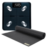 NNEDSZ Jade Yoga Voyager Mat - Black & Etekcity Scale for Body Weight and Fat Percentage - Black Bundle