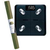 NNEDSZ Jade Yoga Voyager Mat - Olive & Etekcity Scale for Body Weight and Fat Percentage - Black Bundle