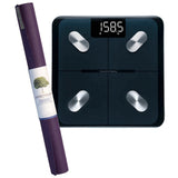 NNEDSZ Jade Yoga Voyager Mat - Purple & Etekcity Scale for Body Weight and Fat Percentage - Black Bundle