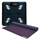 NNEDSZ Jade Yoga Voyager Mat - Purple & Etekcity Scale for Body Weight and Fat Percentage - Black Bundle