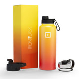 NNEDSZ Jade Yoga Voyager Mat - Purple & Iron Flask Wide Mouth Bottle with Spout Lid, Fire, 32oz/950ml Bundle