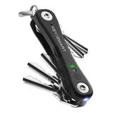 NNEDSZ iPro - Rechargeable Compact Trackable Key Holder, with LED Flashlight and Bottle Opener  - Black