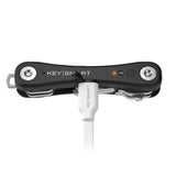 NNEDSZ iPro - Rechargeable Compact Trackable Key Holder, with LED Flashlight and Bottle Opener  - Black