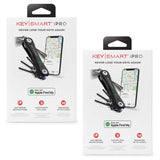 NNEDSZ iPro - Rechargable Compact Trackable Key Holder, with LED Flashlight and Bottle Opener  - Black - 2 Pack
