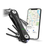 NNEDSZ iPro - Rechargable Compact Trackable Key Holder, with LED Flashlight and Bottle Opener  - Black - 2 Pack