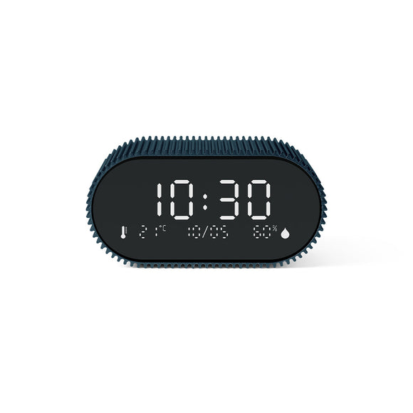 NNEDSZ Lexon Ray Clock Lcd Alarm Clock With Temperature / Humidity Display - Blue