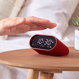 NNEDSZ Lexon Ray Clock Lcd Alarm Clock With Temperature / Humidity Display - Red