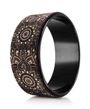 NNEDSZ Yoga Design Lab Yoga Wheel Cork Mandala Black